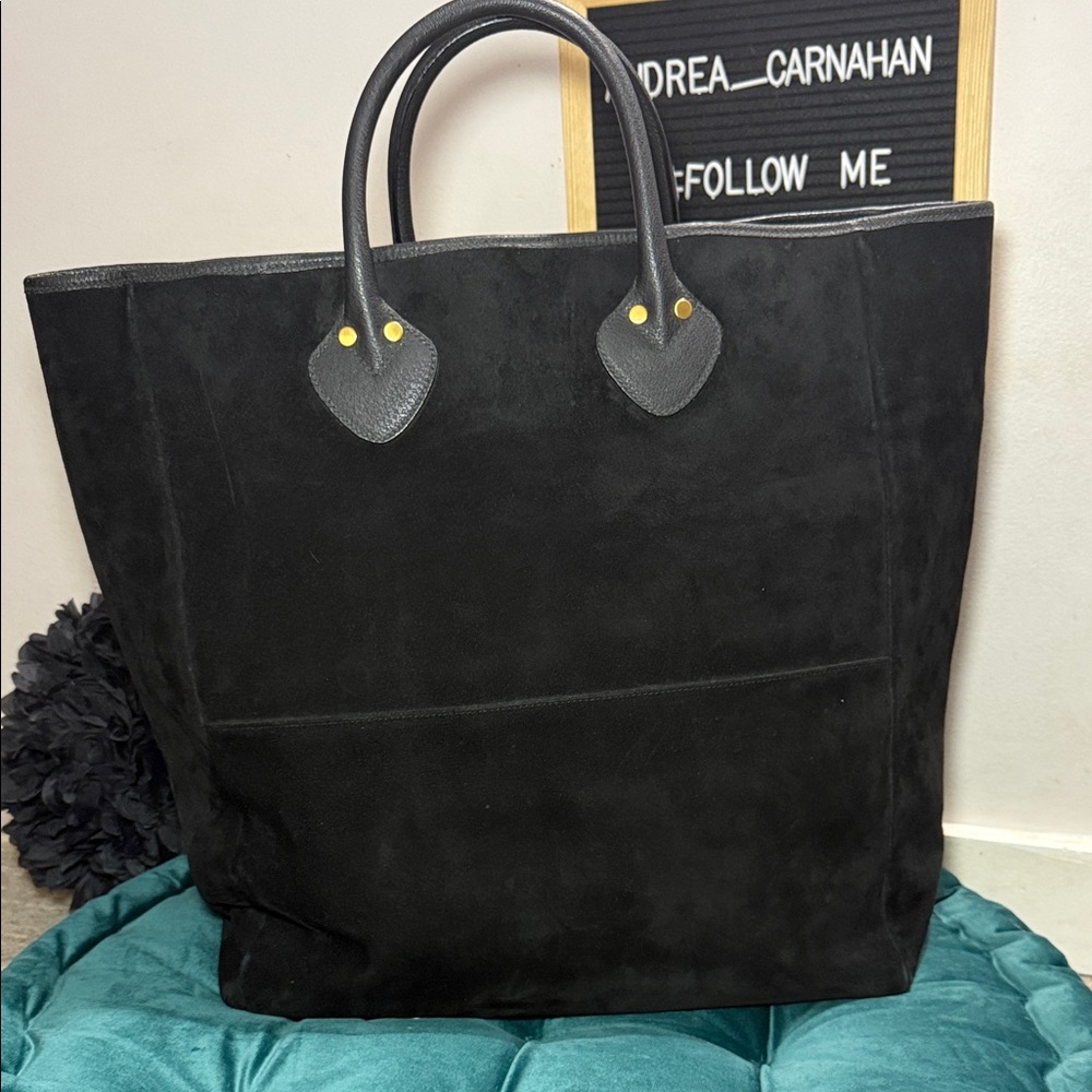 Gucci Black Suede Tote Bag - Picture 4 of 14